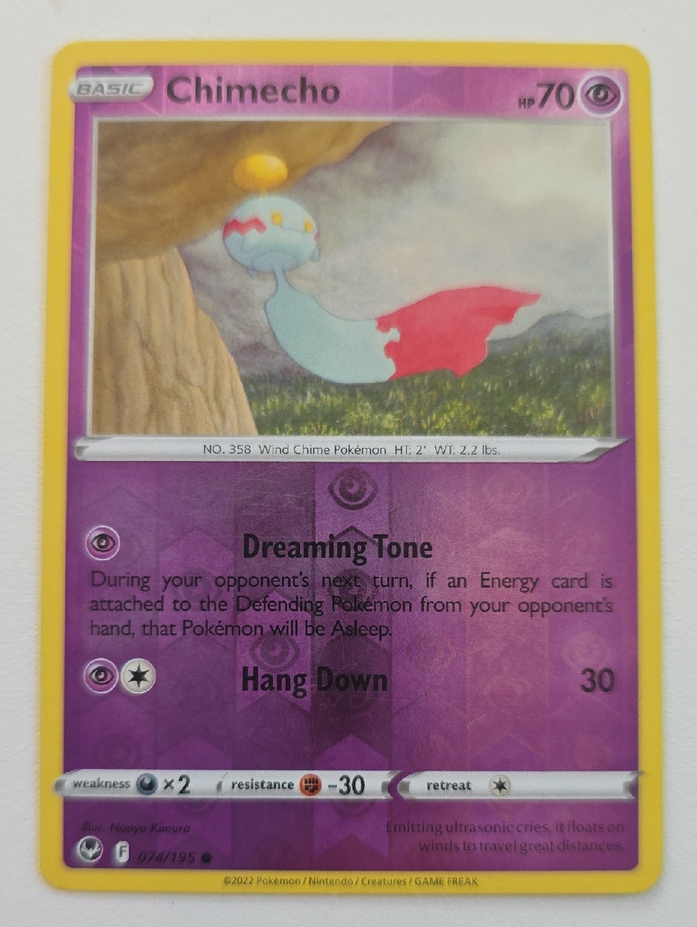 Pokemon Chimecho Trading Card
